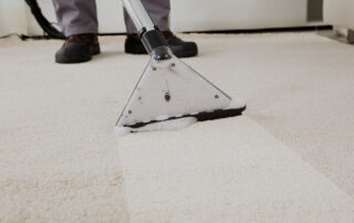 This image shows a vacuum machine cleaning a carpet.