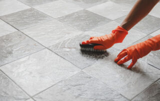 Regular cleaning of tile and grout prevents the build-up of dirt