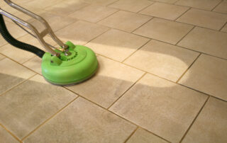 Dull and discolored grout lines that have lost their original color.